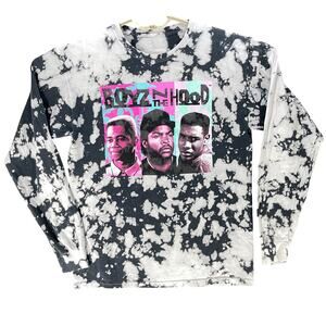 Boyz N The Hood Shirt Women Size M  Tie Dye Long Sleeve 100% Cotton 90s Retro